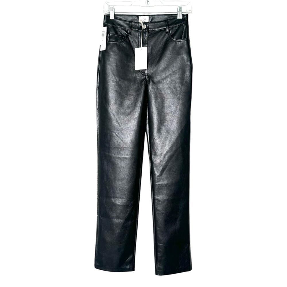 Wilfred Black The Melina High-waisted Vegan Leather Straight-leg Pants Size 4